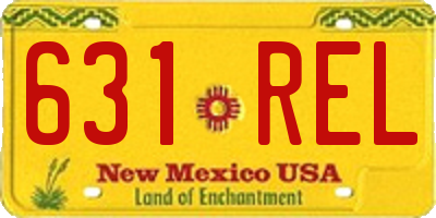 NM license plate 631REL