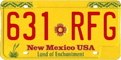 NM license plate 631RFG