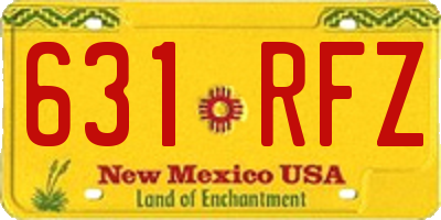 NM license plate 631RFZ
