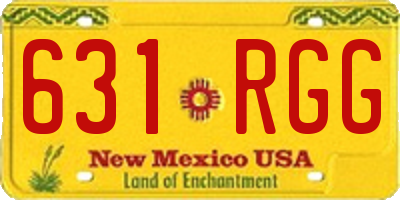 NM license plate 631RGG