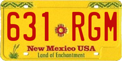 NM license plate 631RGM