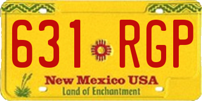NM license plate 631RGP