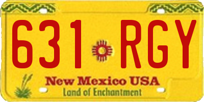 NM license plate 631RGY