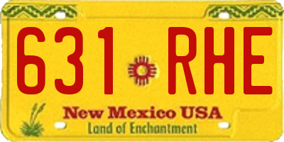 NM license plate 631RHE