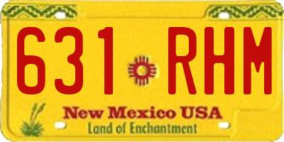 NM license plate 631RHM