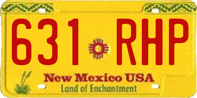 NM license plate 631RHP