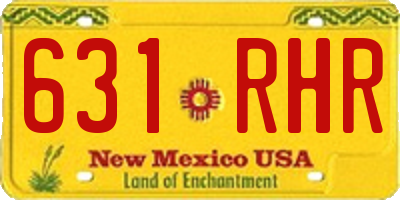 NM license plate 631RHR