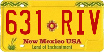 NM license plate 631RIV