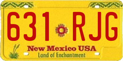 NM license plate 631RJG