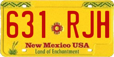 NM license plate 631RJH