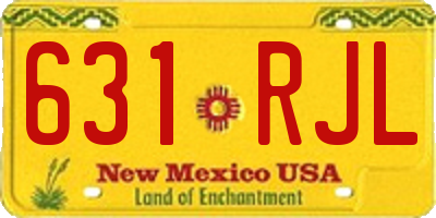 NM license plate 631RJL
