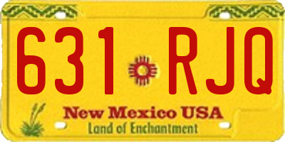 NM license plate 631RJQ