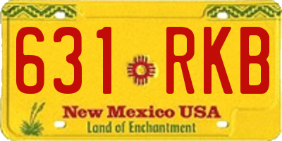 NM license plate 631RKB