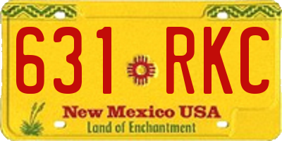 NM license plate 631RKC