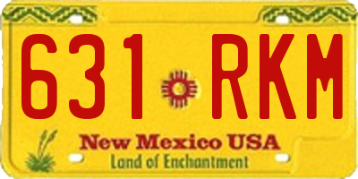 NM license plate 631RKM