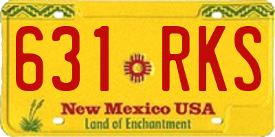 NM license plate 631RKS