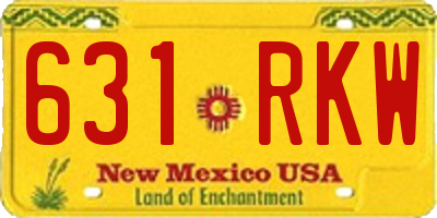 NM license plate 631RKW
