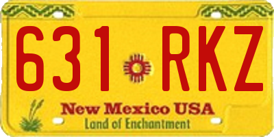 NM license plate 631RKZ