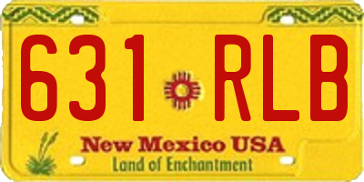 NM license plate 631RLB