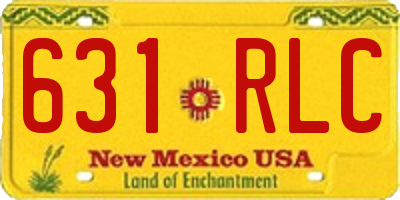 NM license plate 631RLC