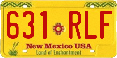 NM license plate 631RLF