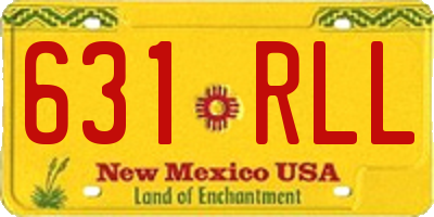 NM license plate 631RLL