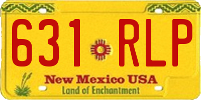 NM license plate 631RLP