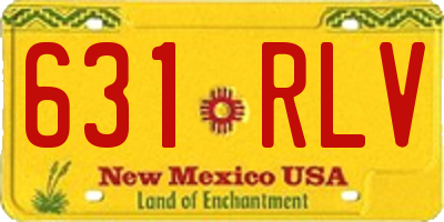 NM license plate 631RLV
