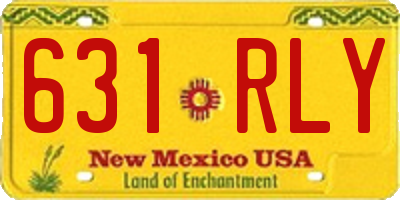 NM license plate 631RLY