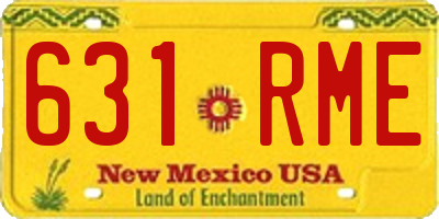 NM license plate 631RME