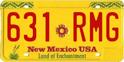 NM license plate 631RMG