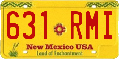 NM license plate 631RMI