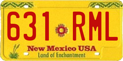 NM license plate 631RML
