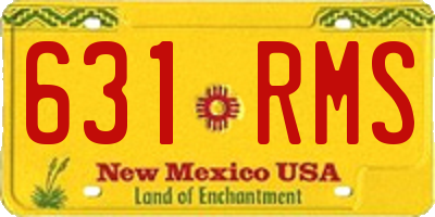 NM license plate 631RMS