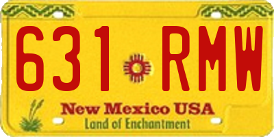 NM license plate 631RMW