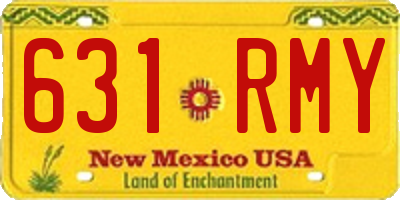 NM license plate 631RMY