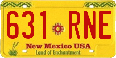 NM license plate 631RNE