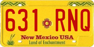 NM license plate 631RNQ