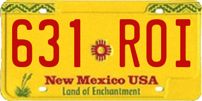 NM license plate 631ROI