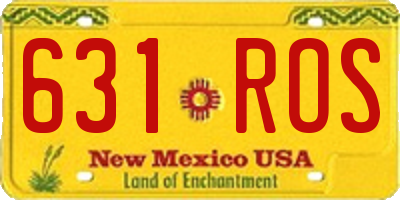 NM license plate 631ROS