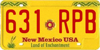 NM license plate 631RPB