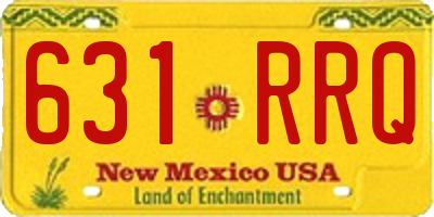 NM license plate 631RRQ