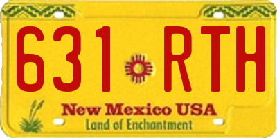 NM license plate 631RTH
