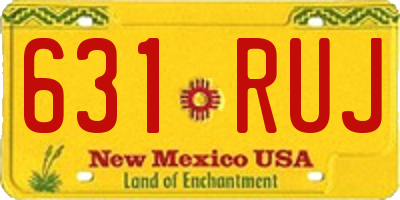 NM license plate 631RUJ