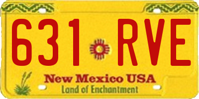 NM license plate 631RVE