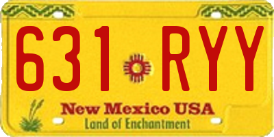 NM license plate 631RYY