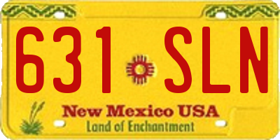 NM license plate 631SLN