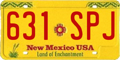 NM license plate 631SPJ
