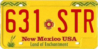 NM license plate 631STR