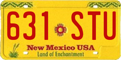 NM license plate 631STU
